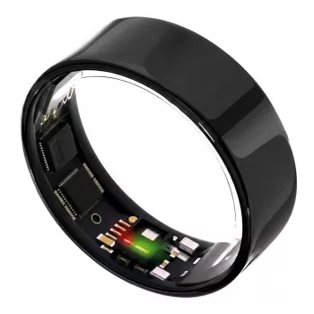 Chytrý prsten ULTRAHUMAN Ring Air – pro dámy a pány – sledování spánku a fitness, nositelné zařízení – tepová frekvence – chytrý prsten Aster Black velikost 13