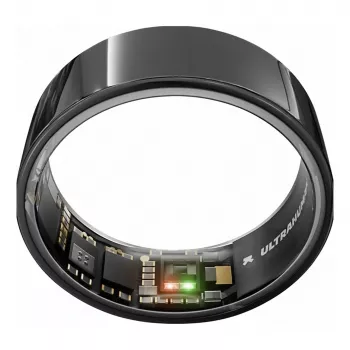 Chytrý prsten ULTRAHUMAN Ring Air – pro dámy a pány – sledování spánku a fitness, nositelné zařízení – tepová frekvence – chytrý prsten Aster Black velikost 12