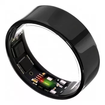 ULTRAHUMAN Ring Air – chytrý prsten pro ženy a muže – wearable pro sledování spánku a fitness – srdeční frekvence – chytrý prsten Aster Black velikost 11