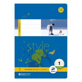 Staufen Style Exercise Book Lineatur 1, A5, Lined with Margin, 16 Sheets, 1st Grade