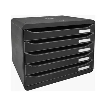 Zásuvkový box Exacompta BIG-BOX PLUS HORIZON DIN A4 na šířku, 355 x 270 x 271 mm, černý (308714D)
