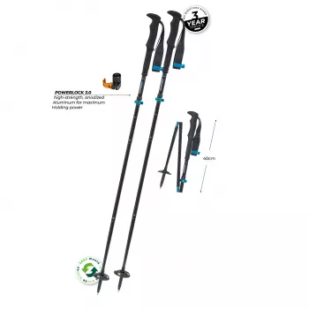 Komperdell Fx Lite Compact Trekking Poles, Blue