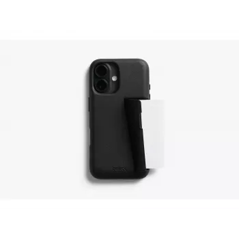Bellroy kožené pouzdro s kapsou na karty pro iPhone 16, černé