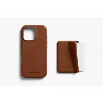 Bellroy kožené pouzdro s magnetickou peněženkou pro iPhone 16 Pro, hnědé