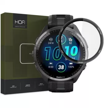 Hybridní skleněný ochranný film HOFI Hybrid Pro+ pro Garmin Forerunner 965 - černý