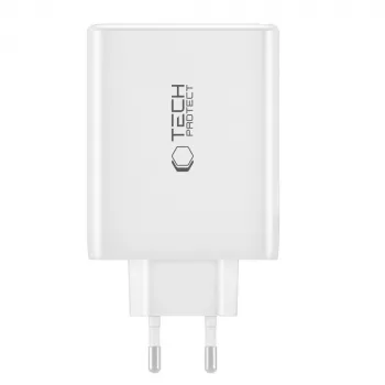 Tech-Protect NC100W-GAN 4-PORT černá GaN nástěnná nabíječka 100W USB-C