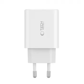 Tech-Protect NC30W 3portová USB-C & USB-A nástěnná nabíječka 30W bílá