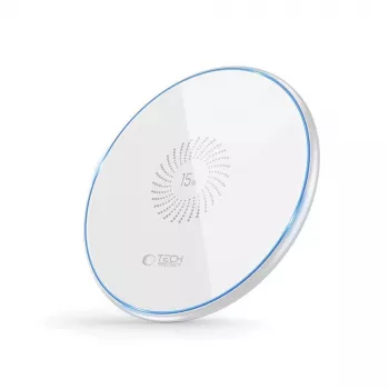 TECH-PROTECT QI15W-C1 bezdrátová nabíječka 15W bílá