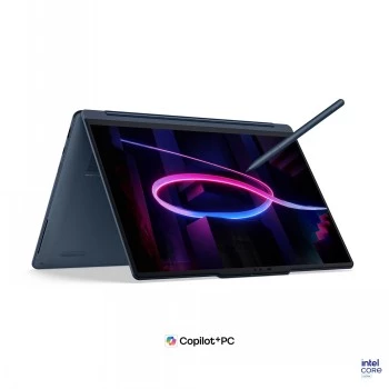2v1 notebook Lenovo Yoga 9 14IPH11 Intel, Cosmic Blue, 14 inch OLED dotykový displej 2.8K WQXGA+, Intel Core Ultra 7 355, 32 GB LPDDR5X, 1 TB SSD, Intel Graphics, Windows 11 Home, anglická klávesnice, podsvícení, Wi-Fi 7, Bluetooth 5.4, bez napájecího adaptéru