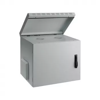 EFB-Elektronik 19 inch nástěnná skříň IP55, 12U, ocelová dvířka, hloubka 450 mm, RAL 7035