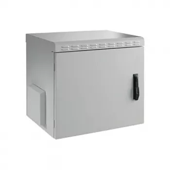 EFB-Elektronik 19 inch nástěnná skříň IP55, 12U, ocelová dvířka, hloubka 450 mm, RAL 7035
