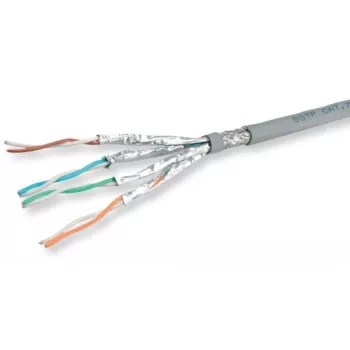 Instalační kabel ROLINE S/FTP Cat.6A (Class EA) LSOH, pevný drát, 100 m, šedý