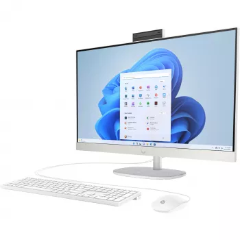 HP 27-cr0475ng All-in-One PC, 27 inch FHD IPS, Intel Core i7-1355U, 16 GB RAM, 1 TB SSD, Windows 11 Home, bílý