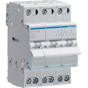 Hager SFT340 modulární přepínač I-0-II 3P 40A 400V AC