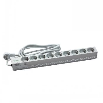 Schneider Electric Actassi 1U PDU napájecí rozvodná lišta - 9 zásuvek Schuko 19 inch VDE