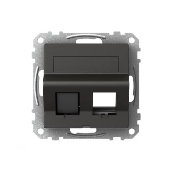 Rám datové zásuvky Schneider Electric Exxact Datacase Actassi/Keystone šikmý antracitový