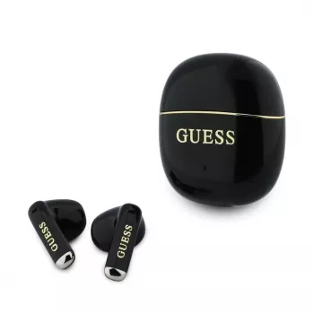 GUESS Glossy Gold Line Classic TWS sluchátka černá