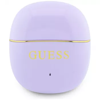 GUESS Glossy Gold Line Classic TWS sluchátka – fialová