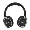 Guess Bluetooth over-ear sluchátka ENC Rectangle Metal Script černá