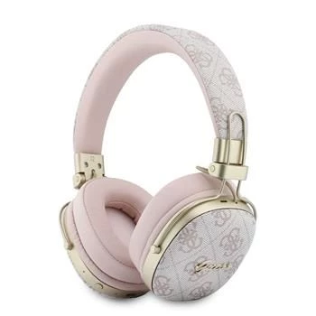 Guess over-ear Bluetooth sluchátka s ENC, Metal 4G Script Logo, černá