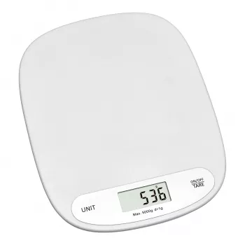 TFA 50.2003.02 digitální kuchyňská váha, kapacita 5 kg, bílá, nástěnná montáž