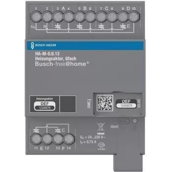 ABB BJ topný pohon 6násobný 230V HA-M-0.6.12REG BJE pro Busch-free@home