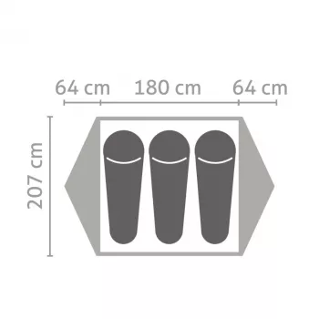 Salewa Latitude III 3místný stan – Cactus/Grey