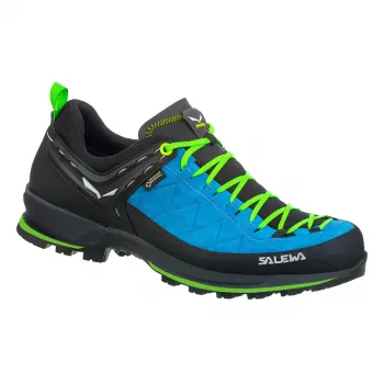 Turistické boty Salewa Mountain Trainer 2 GTX – modrá/fluo zelená, velikost 46