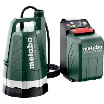 Akumulátorové ponorné čerpadlo Metabo TPF 18 LTX 7000 7000 l/h výtlak 9 m 18 V IPX8 (černá/zelená, bez akumulátoru a nabíječky)