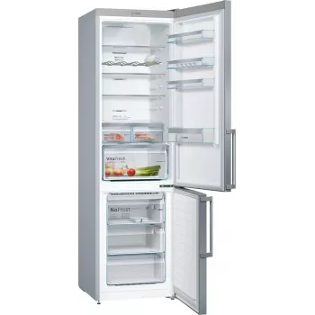 Bosch KGN397LEQ volně stojící chladnička s mrazničkou s NoFrost, VitaFresh, 363 l, Inox-look, energetická třída E