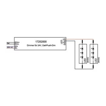 Brumberg 17252000 LED napájecí zdroj, obdélníkový, bílý, DALI-2, 150W, 24V DC