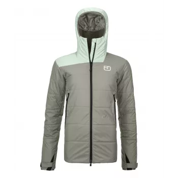 Dámská zateplená lyžařská bunda Ortovox Swisswool Zinal - Green Sage - velikost S