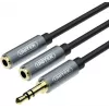UNITEK Y-C956ABK 3.5mm Mini Jack Male to 2x 3.5mm Female Audio Splitter Adapter Cable - Black