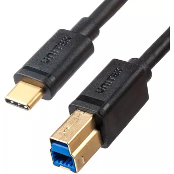 UNITEK USB-C na USB-B 3.0 tiskový kabel 2m černý