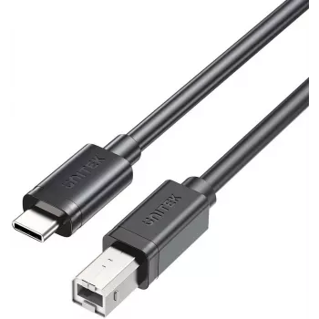 UNITEK USB-C na USB-B 2.0 tiskový kabel 2m černý
