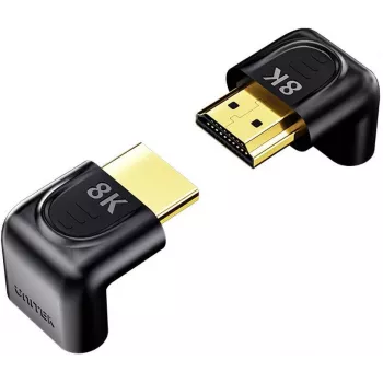UNITEK 8K HDMI úhlový adaptér 90° a 270° (2 ks) - černý