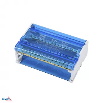 SCHELINGER rozvodný blok 60 svorek 4x15 (11x5,3mm + 2x7,5mm + 2x9,1mm)