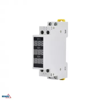 Digitální indikátor napětí SCHELINGER 3fázový 80-500V AC DIN lišta