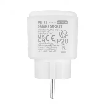 WiFi zásuvka s dálkovým ovládáním GreenBlue, Android/iOS/Alexa/Google Home, časovač, wattmetr, max. 16 A/3840 W, GB735 W