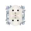KONTAKT SIMON 10 Module White Socket Outlet 2x Type F with Shutters Screw Terminals 16A 250V