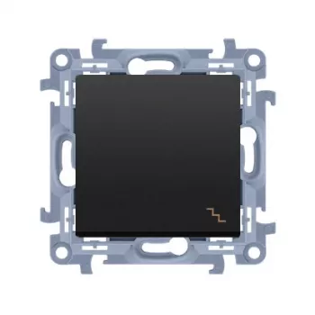 Kontakt Simon 10 Univerzální vypínačový mechanismus 1modul matně černý 10AX 250V samosvorný