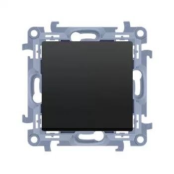 KONTAKT SIMON 10 Modul černé matné tlačítko 1x 1násobné bezšroubové svorky 10AX 250V