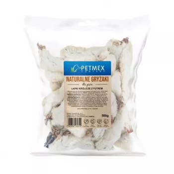PETMEX Králičí tlapky s koží psí pamlsek na žvýkání 500g
