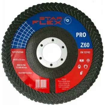 Lamelový kotouč PSG Star Flex 125x22,23 mm P60 zirkonový korund pro úhlovou brusku