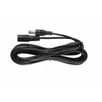 ESPE Prodlužovací DC napájecí kabel 5.0m 2x0.5mm² opletený DC zástrčka na DC zdířku 2.1x5.5mm černý