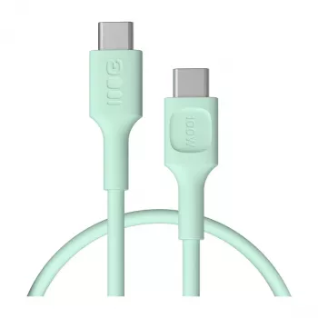 Kabel Green Cell PowerFlex Fast Charging USB-C na USB-C 100W 0,3 m mint green