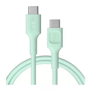 Rychlonabíjecí kabel Green Cell PowerFlex USB Type-C na USB Type-C 100 W, mátově zelený, 1,2 m