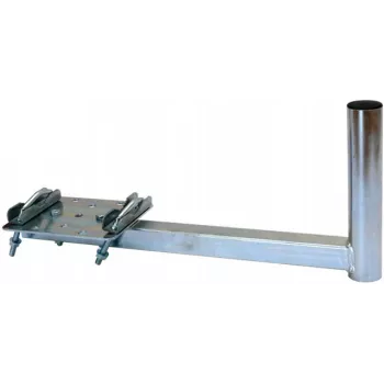 CORAB UBU-38/450-H univerzální balkonový držák pro satelitní, terestriální a LTE antény, průměr stožáru 38 mm, vyložení 450 mm, žárově zinkovaná ocel, metalická šedá