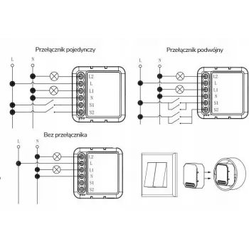 OXT Mini Smart Dimmer modul 2 kanály WiFi TUYA T226