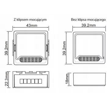 OXT Mini Smart Dimmer modul 2 kanály WiFi TUYA T226